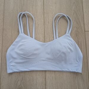 lululemon athletica White Double-Strap Light Support Sports Bra